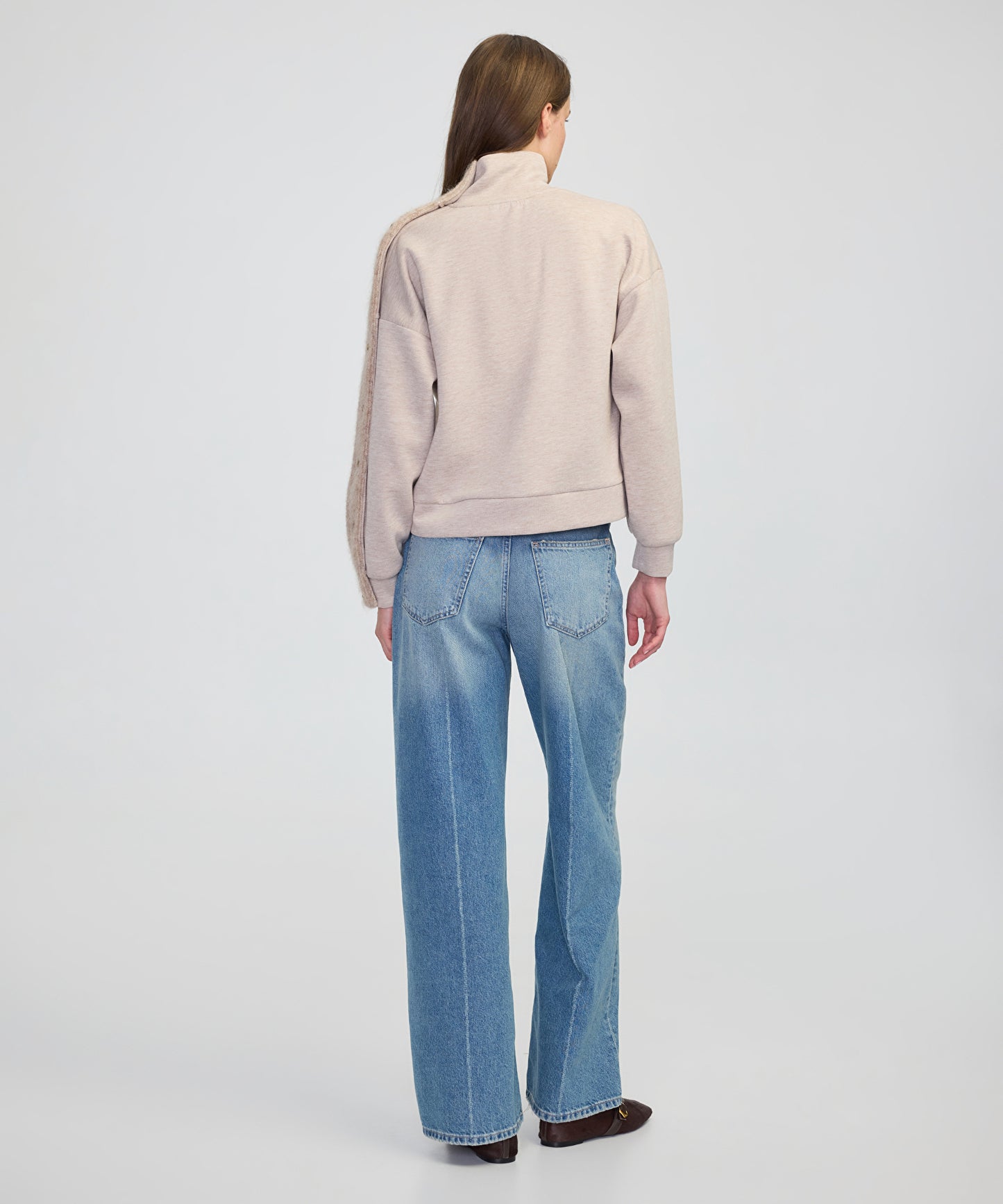 Triko Mix Dik Yaka Sweatshirt