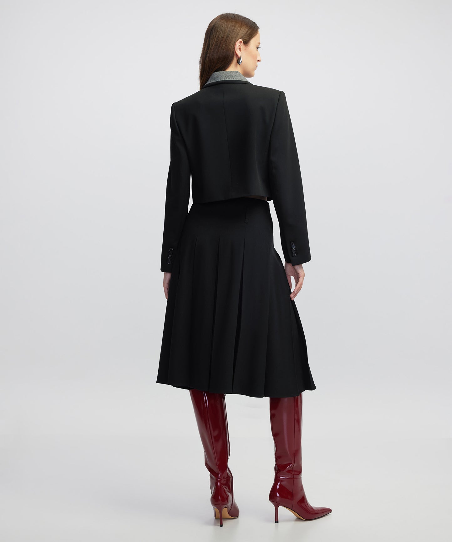 Kumaş Mix Crop Blazer