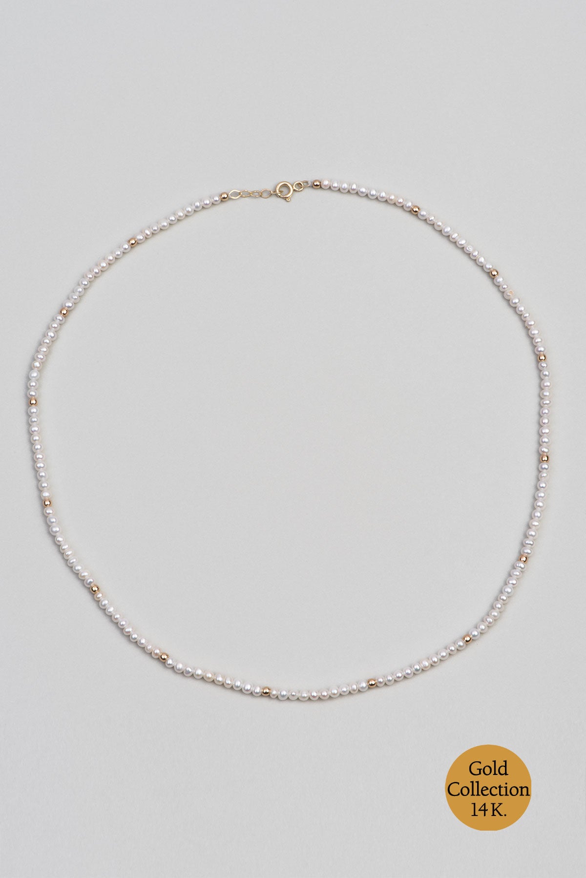 Doğal Inci Taşlı 14 Ayar Altın Kolye M00318093643