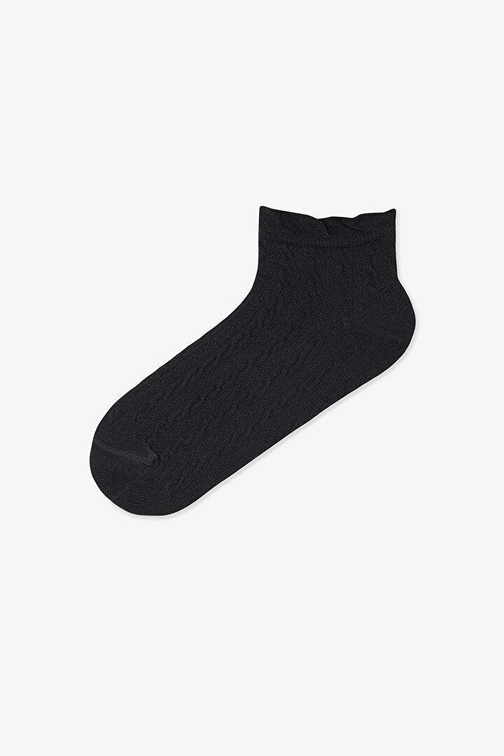 5 Çift Pamuklu Fırfırlı Patik Çorap