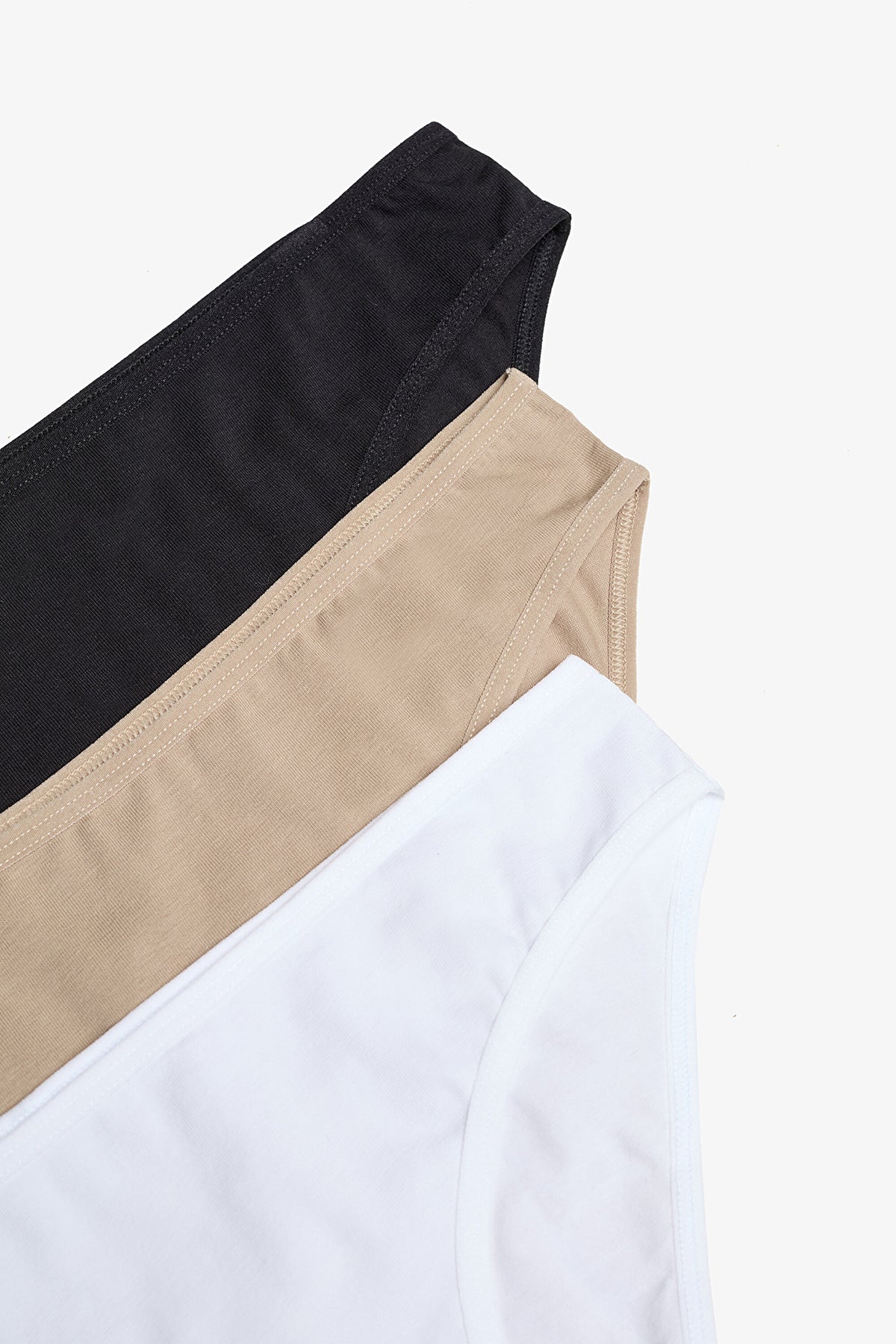 Ten Siyah Beyaz Fresh Slip Paket 3'lü Külot