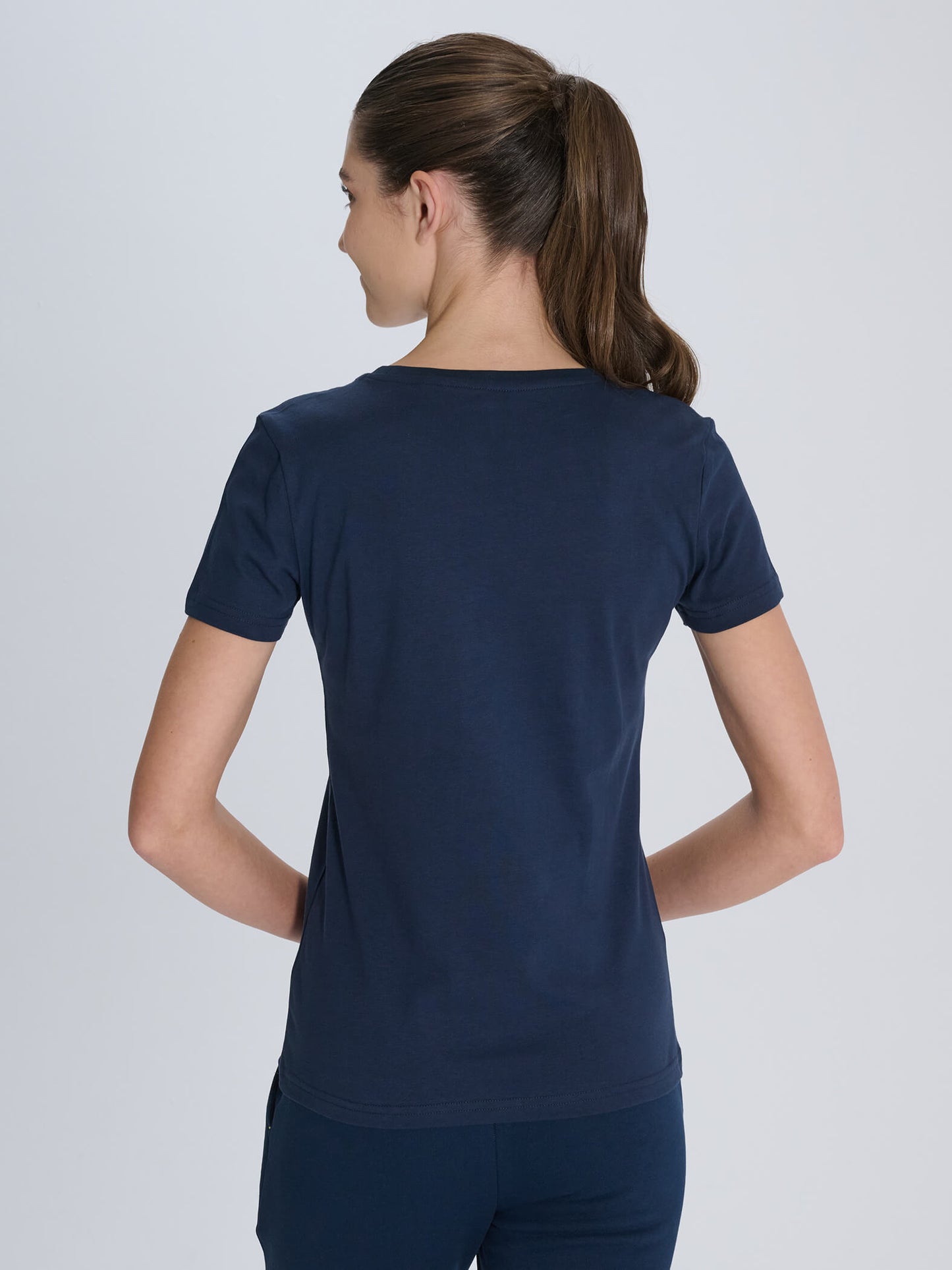 Fenerbahçe Lacivert Tribün Palamut Varak Baskılı Kadın Tshirt