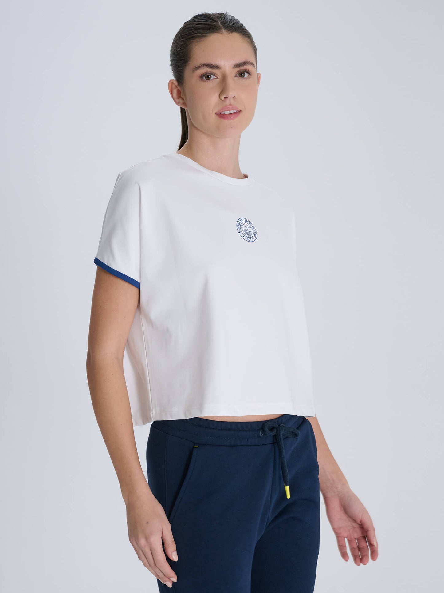 Fenerbahçe Beyaz Kadın Aktif Tshirt