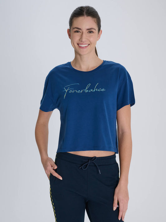 Fenerbahçe Lacivert Trend Kadın Oversize Tshirt