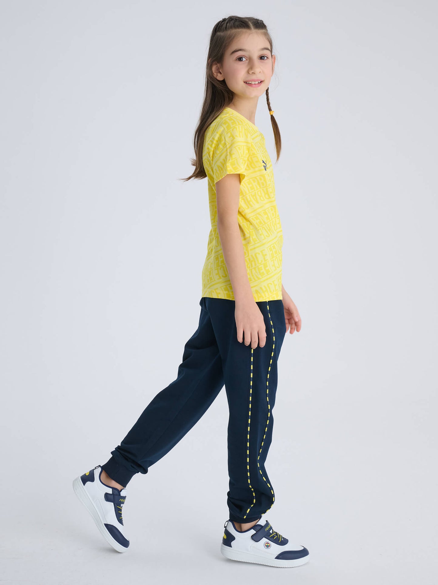 Fenerbahçe Puma Sarı Pattern Jr Tshirt