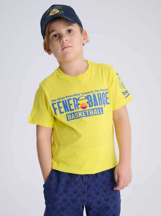 Fenerbahçe Sarı Basketbol Yellow Çocuk Tshirt