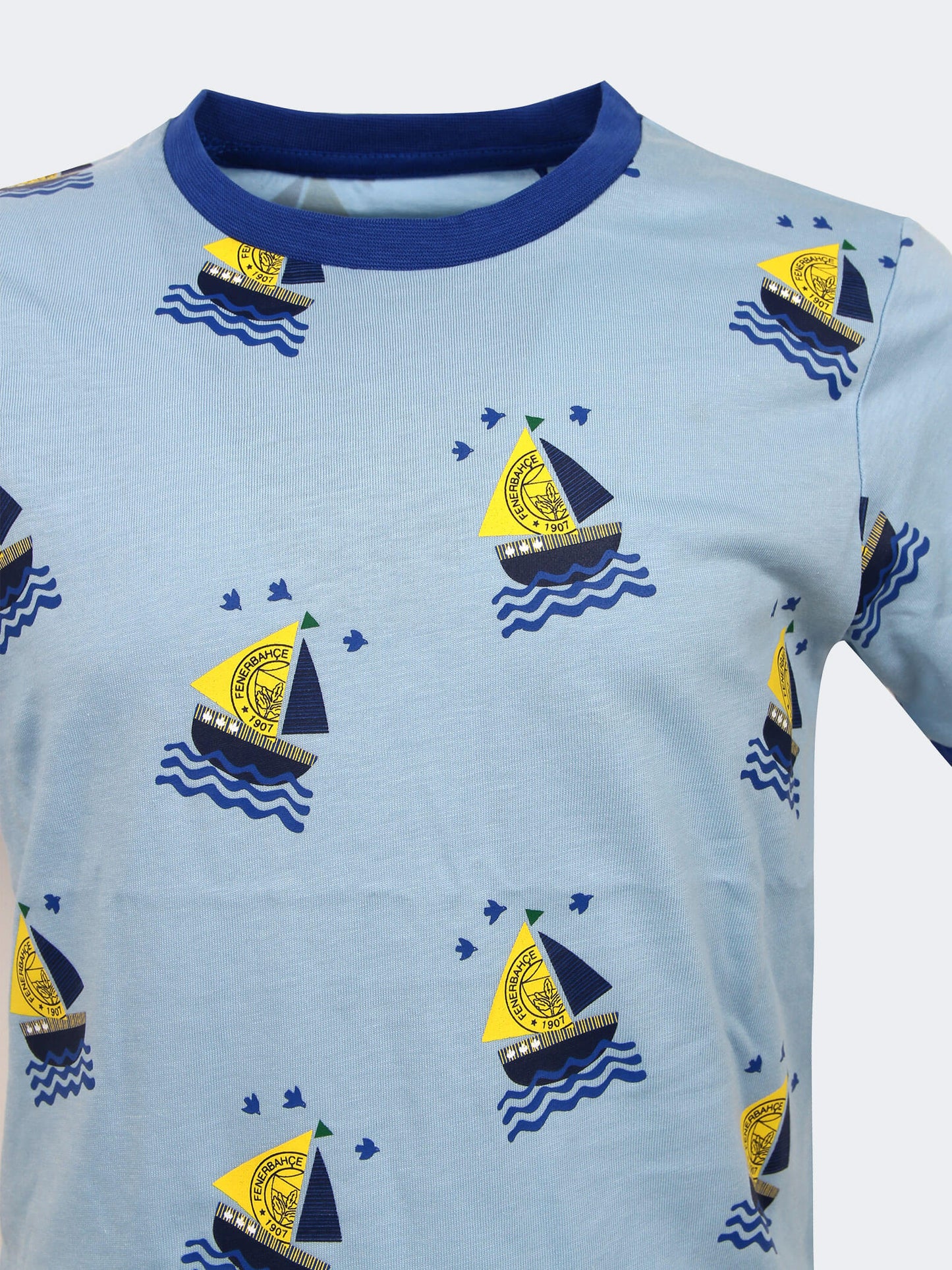 Çocuk Mavi Tribün Yelkenli Tshirt