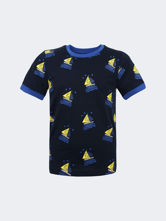 Çocuk Lacivert Tribün Yelkenli Tshirt