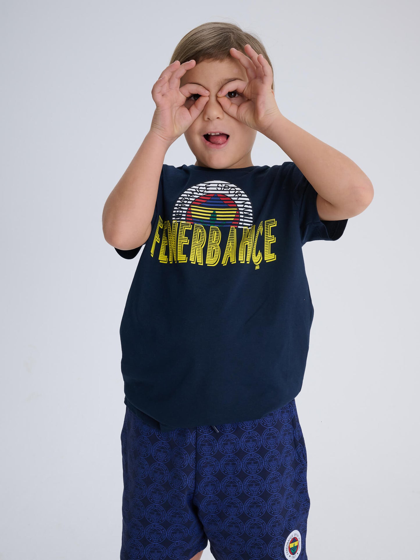 Fenerbahçe Lacivert Logolu Tribün Çocuk Tshirt