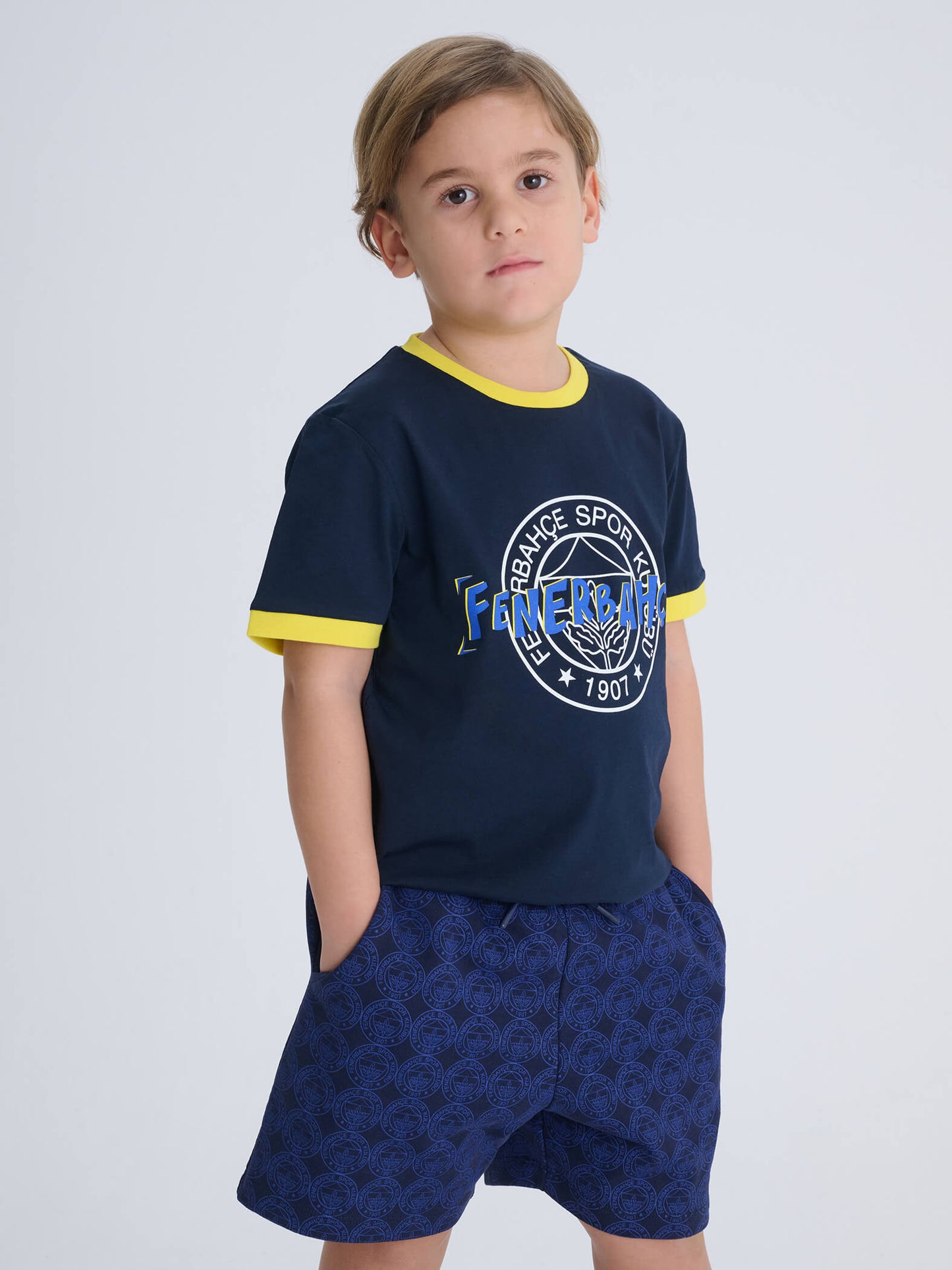 Fenerbahçe Lacivert Logolu Tribün Çocuk Tshirt