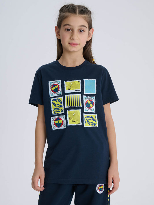 Fenerbahçe Lacivert Kolaj Tribün Çocuk Tshirt