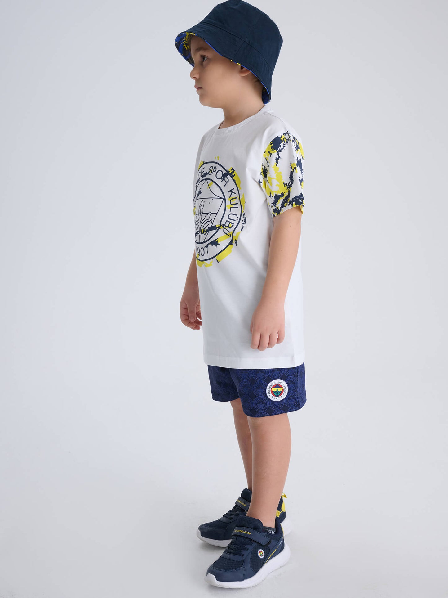 Fenerbahçe Beyaz Kamuflaj Detaylı Tribün Çocuk Tshirt