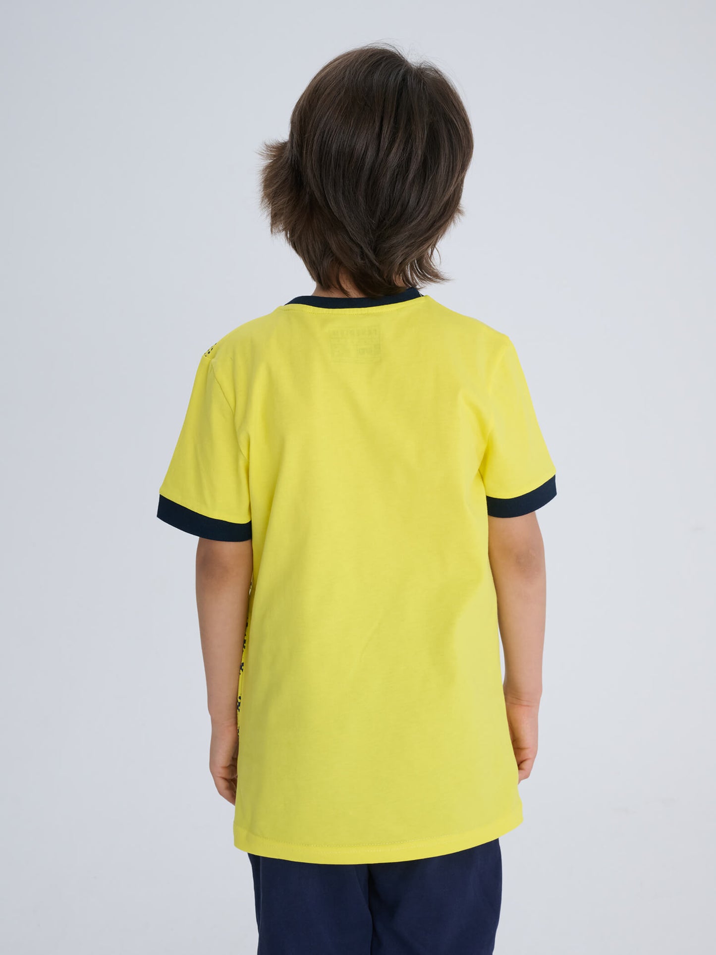 Fenerbahçe Sarı Halftone Logolu Tribün Çocuk Tshirt