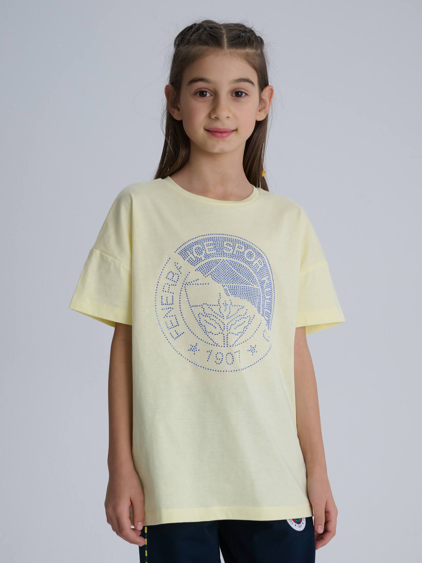 Fenerbahçe Sarı Logolu Trend Çocuk Tshirt