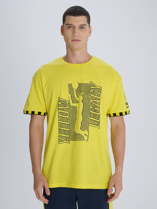 Fenerbahçe Sarı Basketbol Yellow Legacy Oversize Tshirt