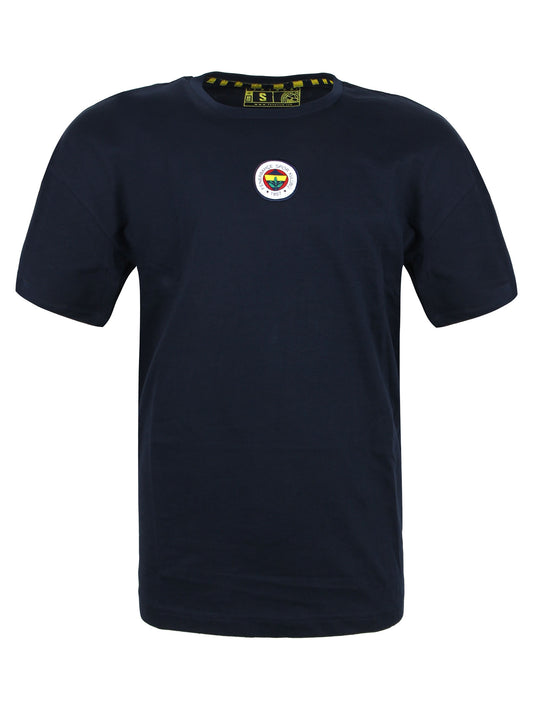 Fenerbahçe Lacivert Tribün Çubuklu Forma Erkek Oversize Tshirt