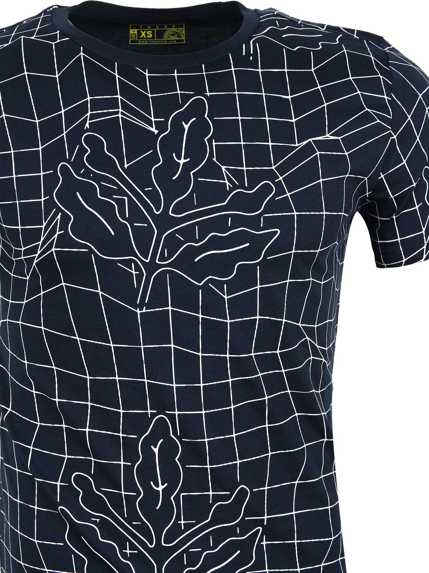 Fenerbahçe Lacivert Trend Palamut Pattern Erkek Tshirt