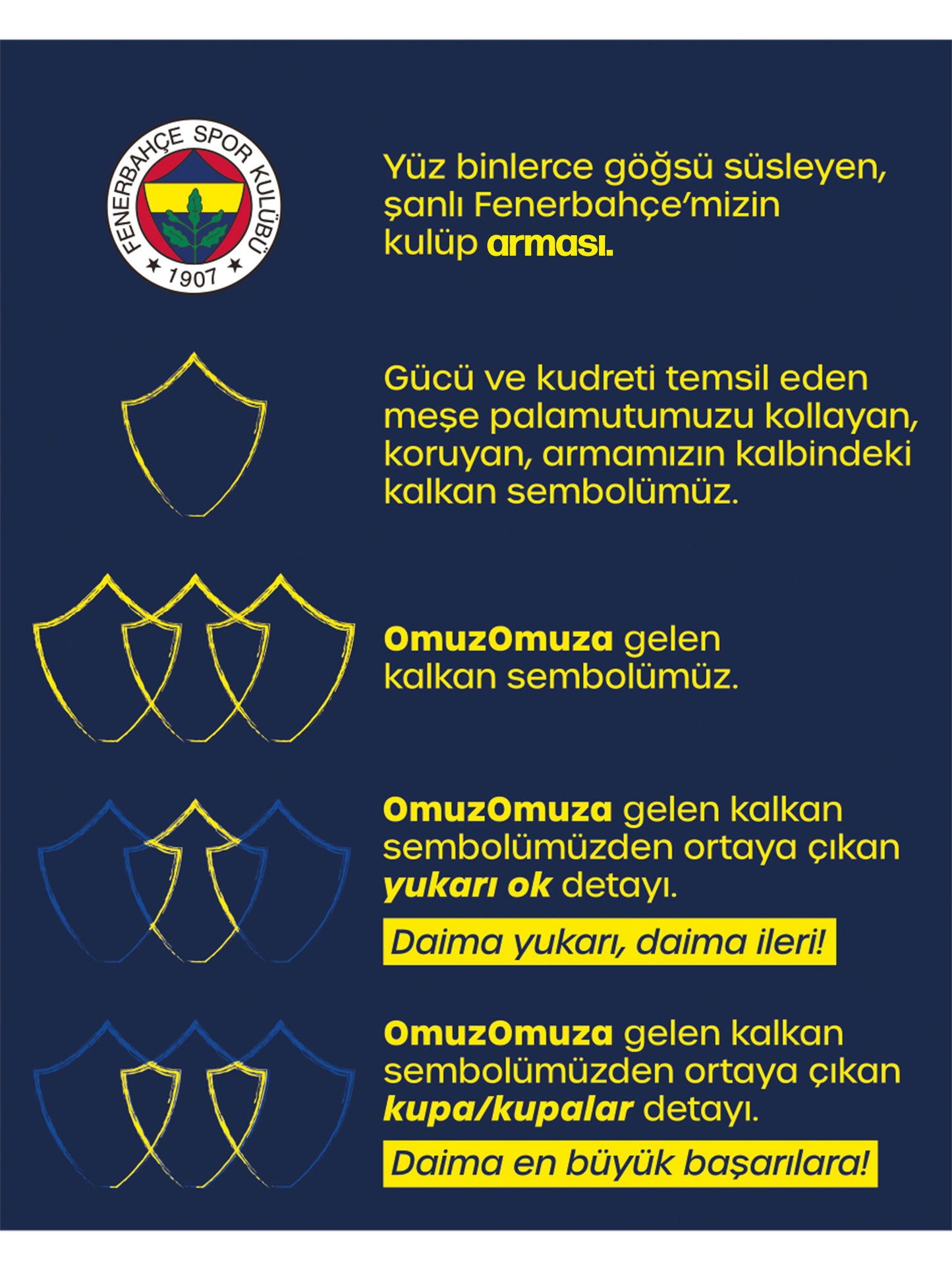 Fenerbahçe Lacivert Omuz Omuza Erkek Oversize Tshirt