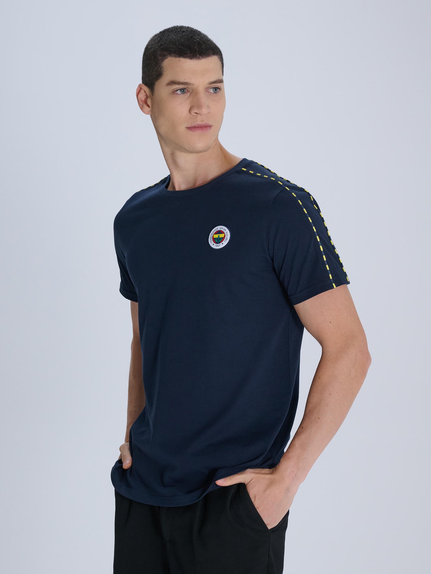 Fenerbahçe Lacivert Tribün Erkek Basic Tshirt