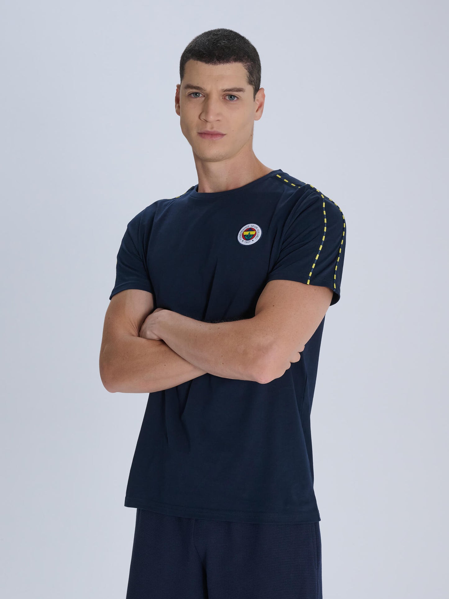 Fenerbahçe Lacivert Tribün Erkek Basic Tshirt