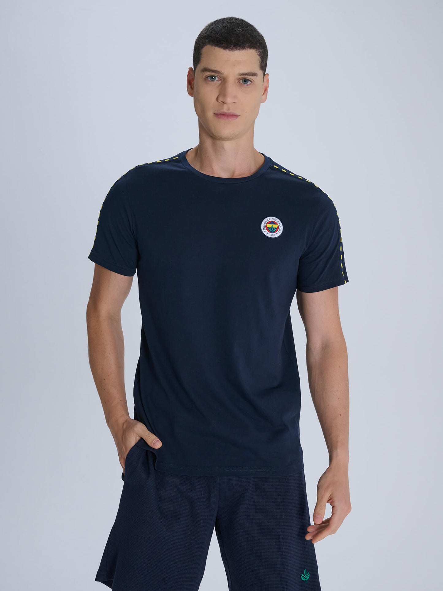 Fenerbahçe Lacivert Tribün Erkek Basic Tshirt