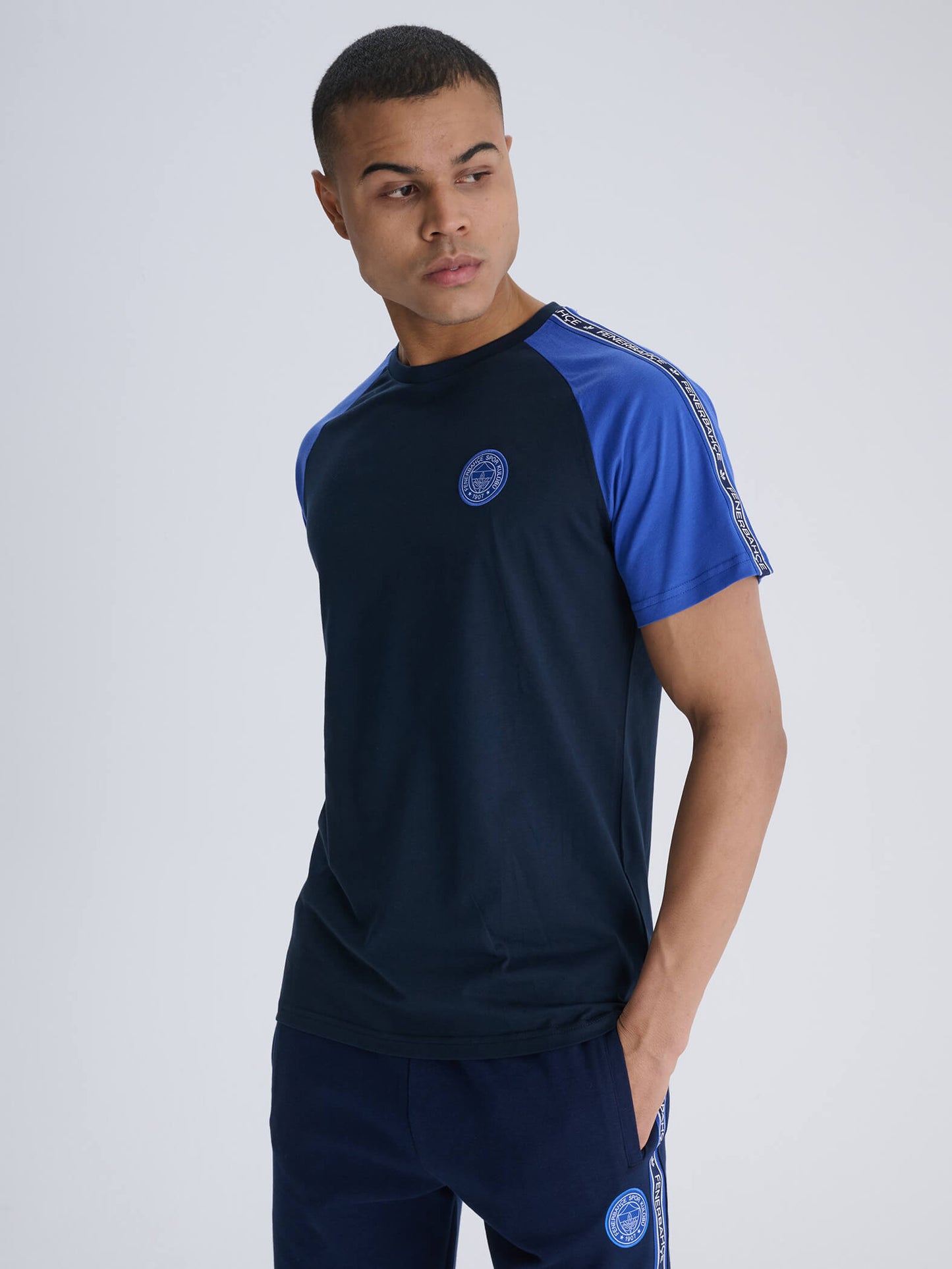 Fenerbahçe Lacivert Tribün Tiktaklı Erkek Tshirt
