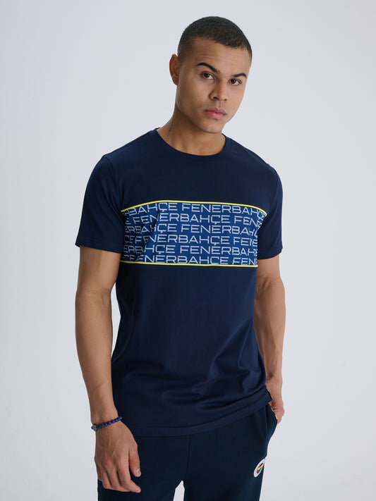 Fenerbahçe Lacivert Tribün Mesh Detaylı Erkek Tshirt