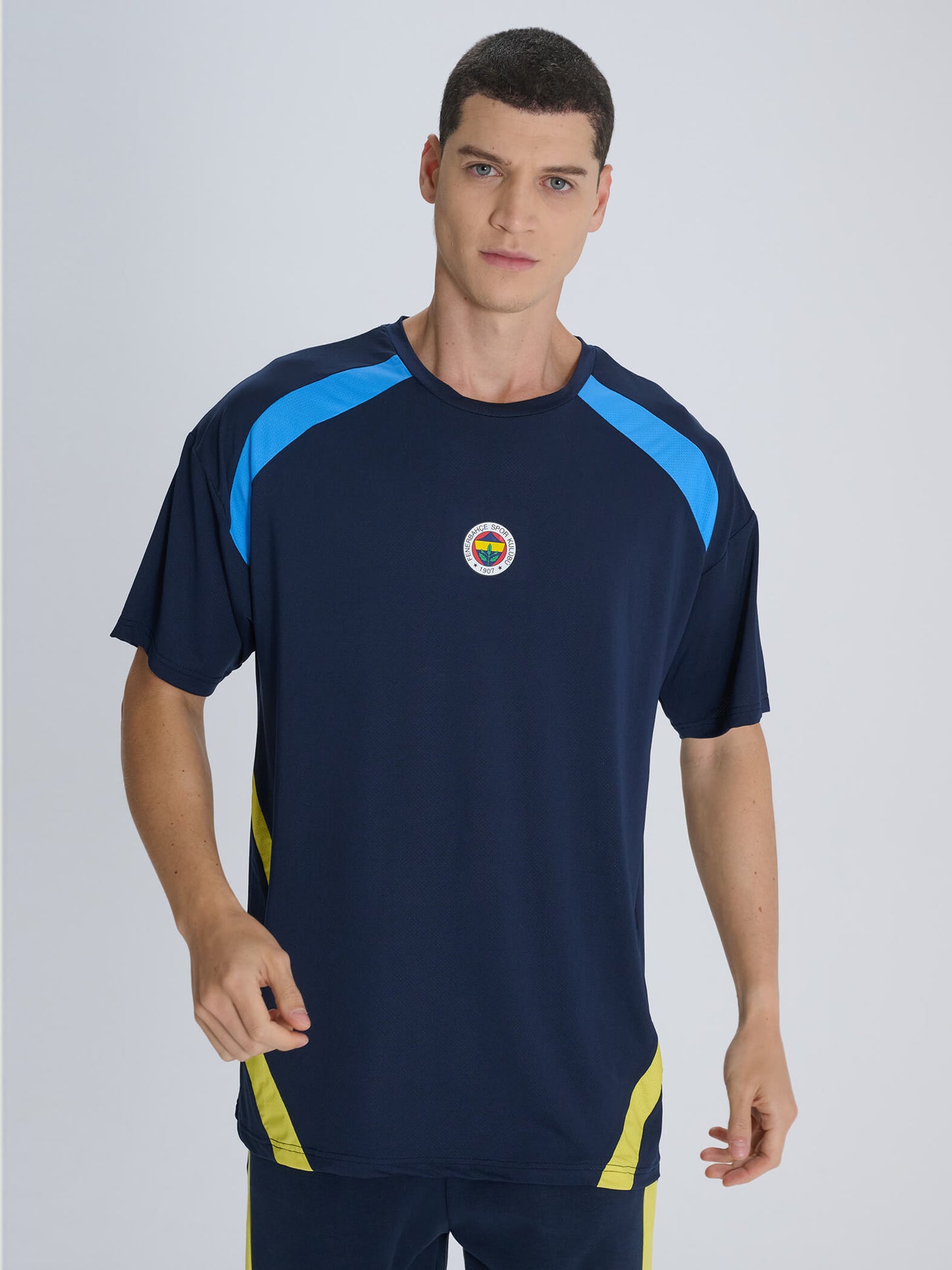 Fenerbahçe Lacivert Tribün Parça Detaylı Erkek Tshirt