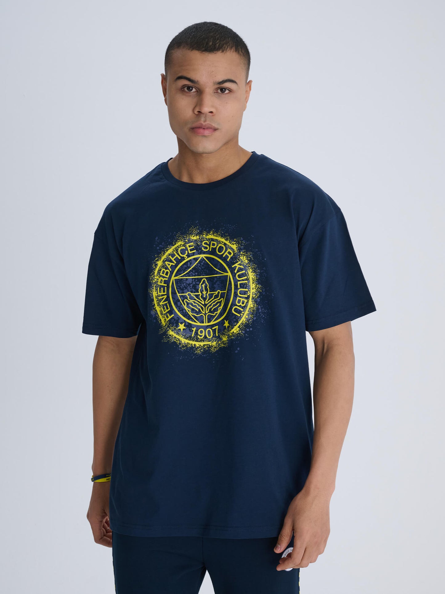 Fenerbahçe Lacivert Tribün Kalpleri Fetheden Renkler Erkek Oversize Tshirt