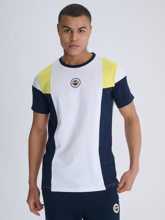 Fenerbahçe 3 Renkli Tribün Bloklu Erkek Tshirt