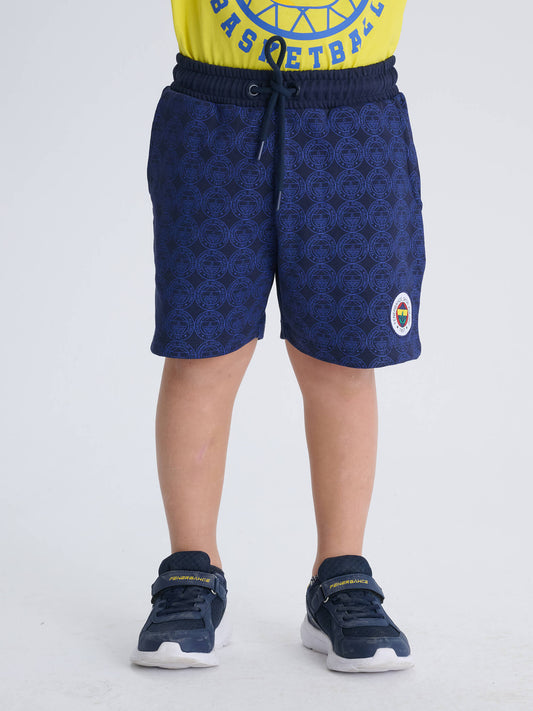 Fenerbahçe Lacivert Logolu Tribün Çocuk Şort