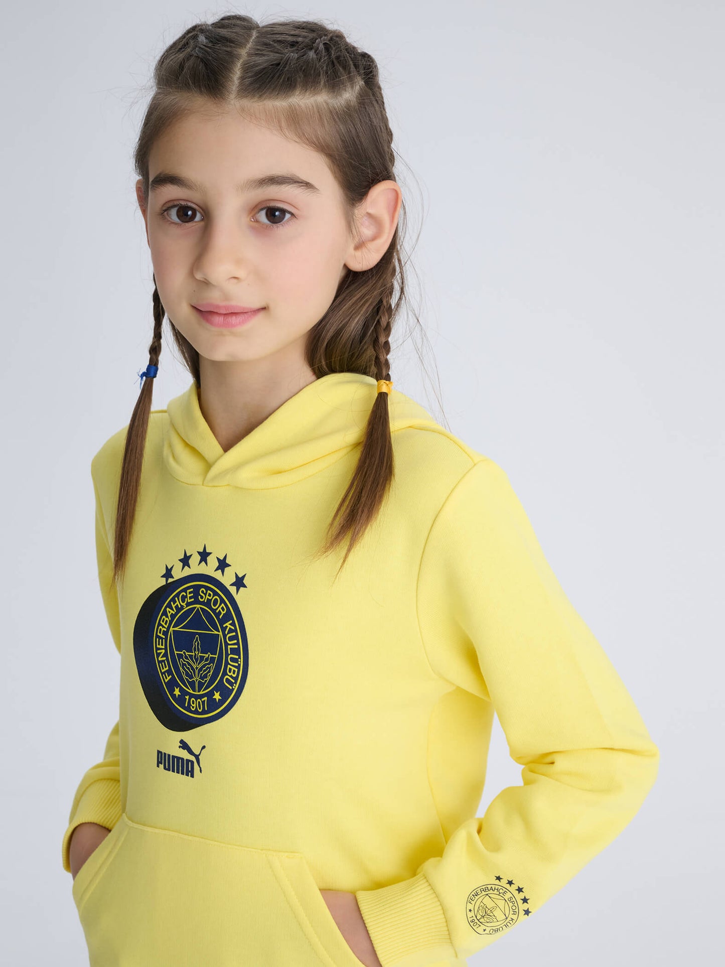 Fenerbahçe Puma Sarı Logo Jr Sweatshirt