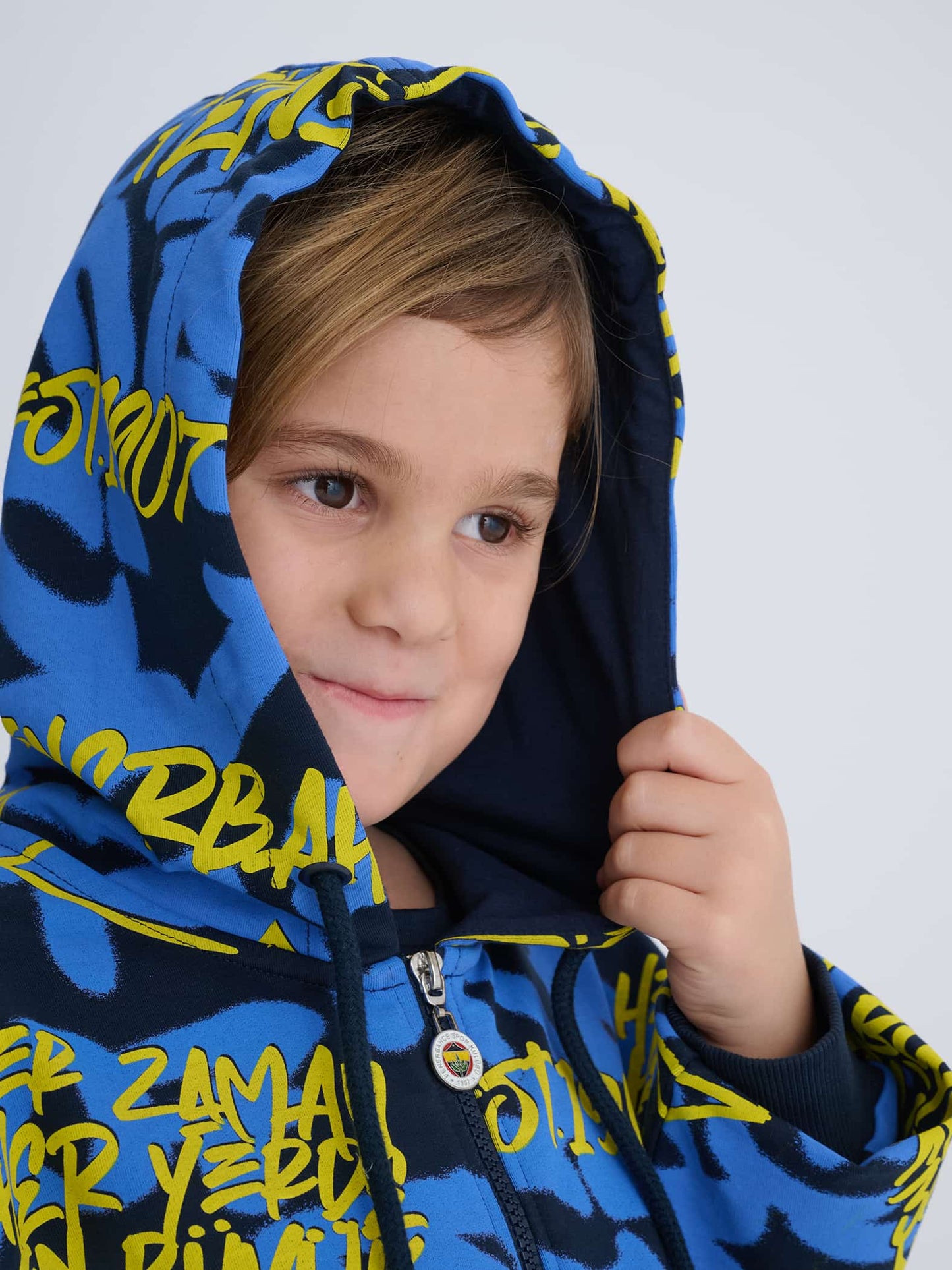 Fenerbahçe 3 Renkli En Büyük Fenerbahçe Tribün Çocuk Sweatshirt