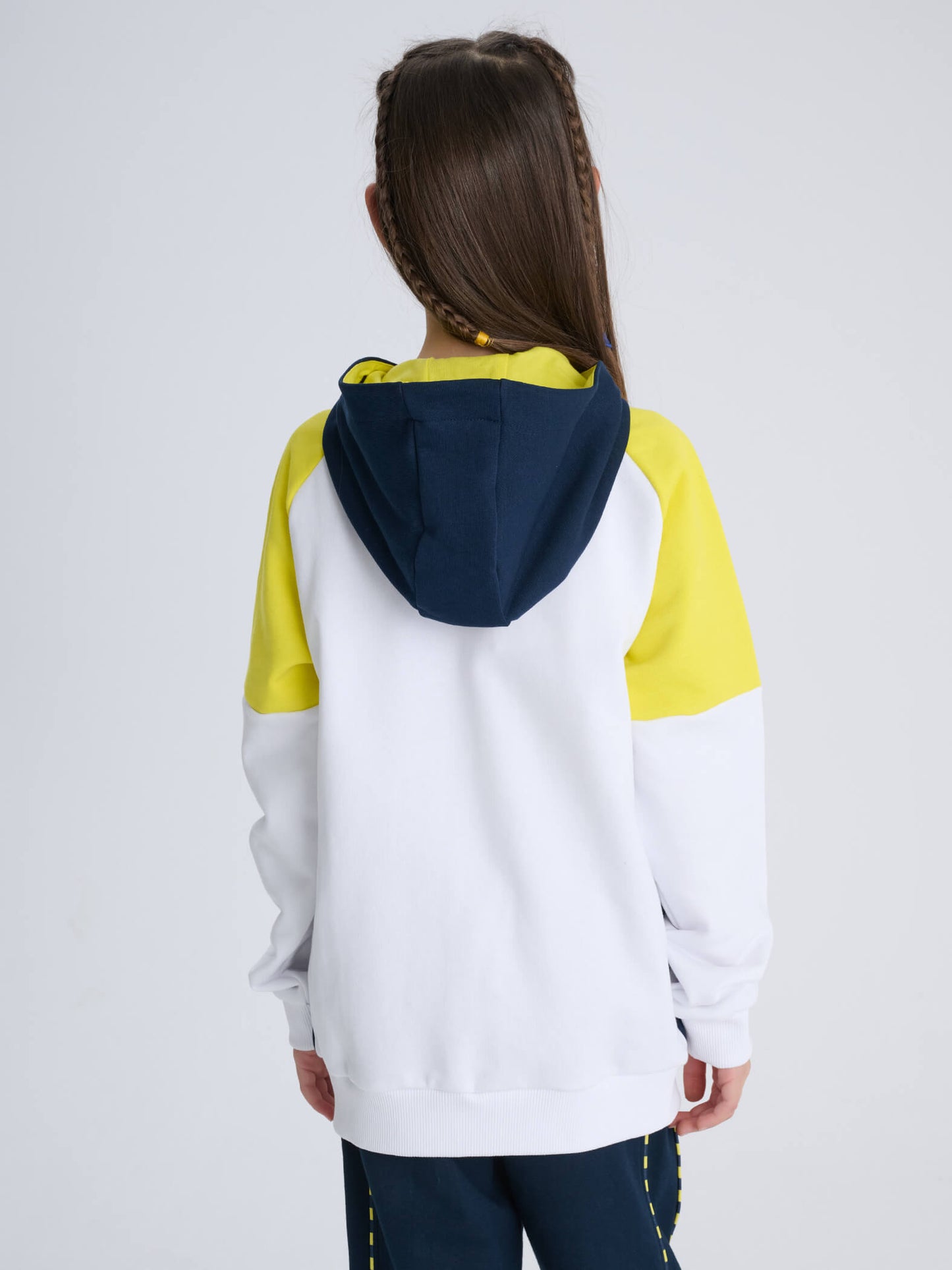 Fenerbahçe 3 Renkli Logolu Tribün Çocuk Sweatshirt