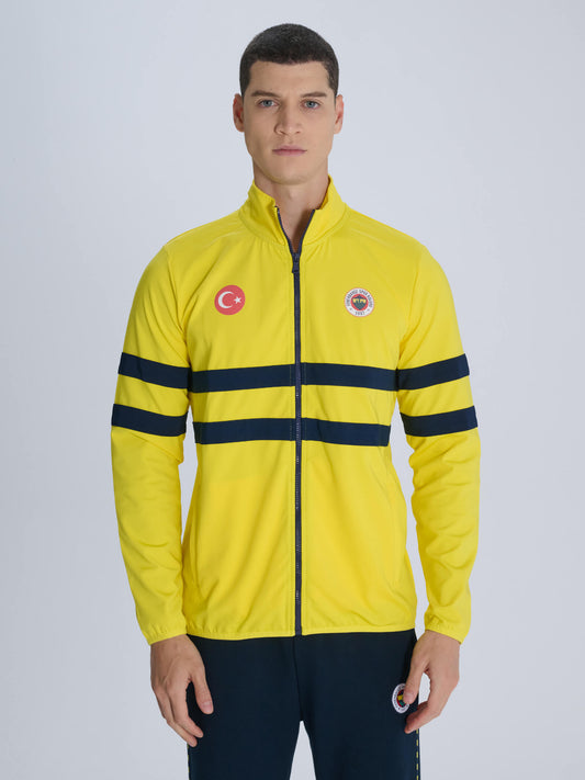 Fenerbahçe Sarı Retro 84/85 Yatay Çizgili Sweatshirt