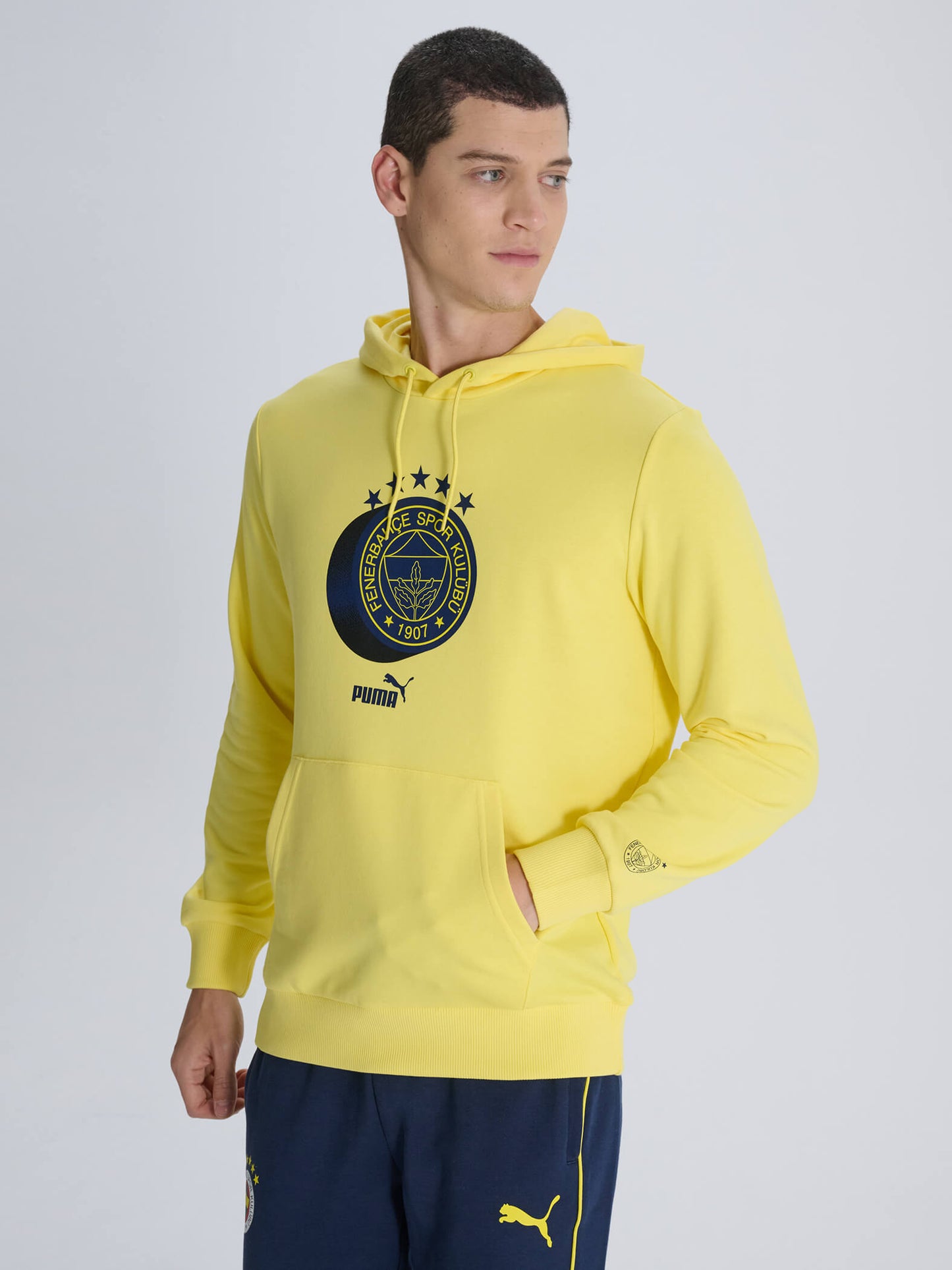 Fenerbahçe Puma Sarı Logo Sweatshirt