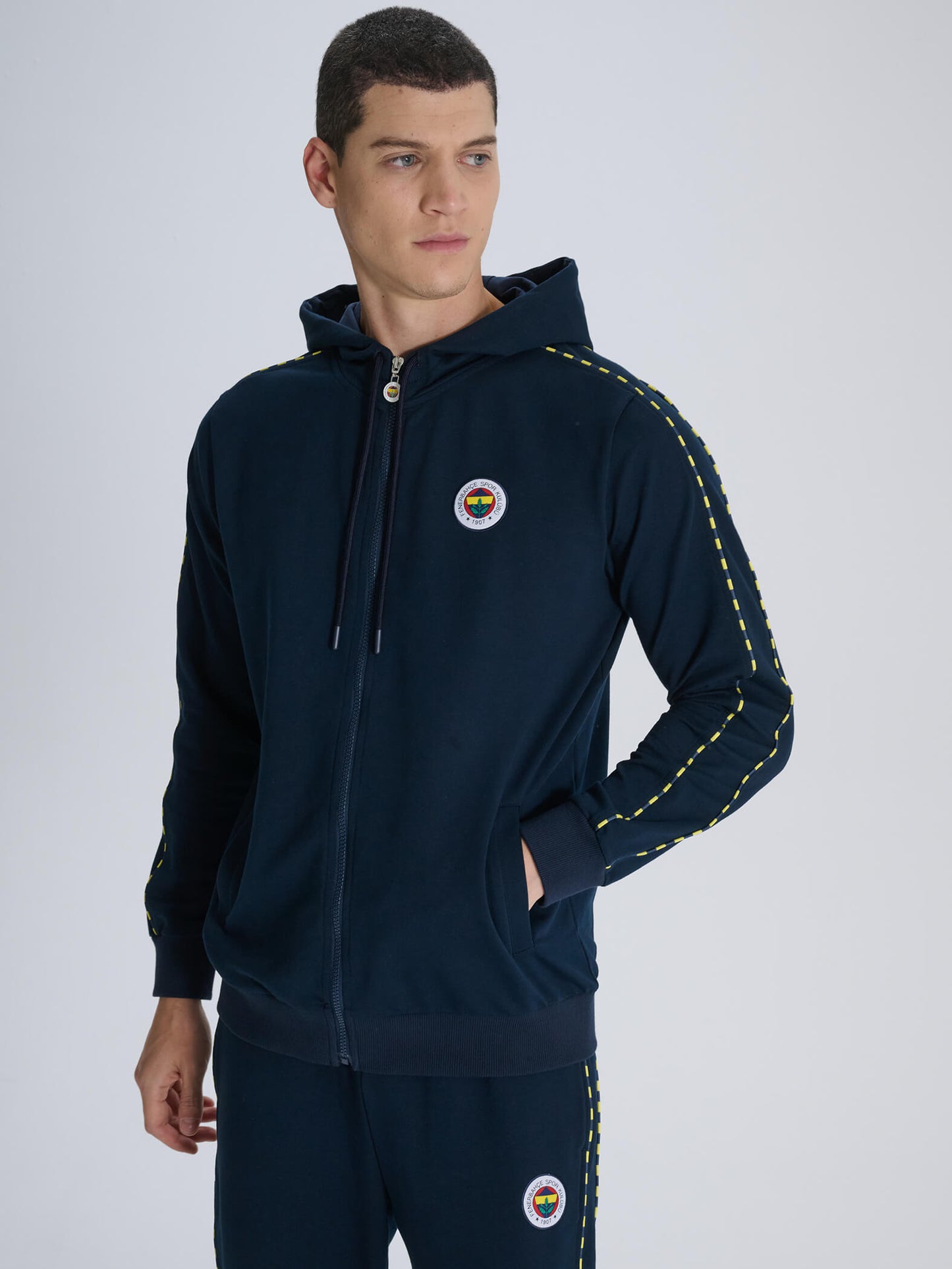 Fenerbahçe Lacivert Tribün Erkek Basic Sweatshirt