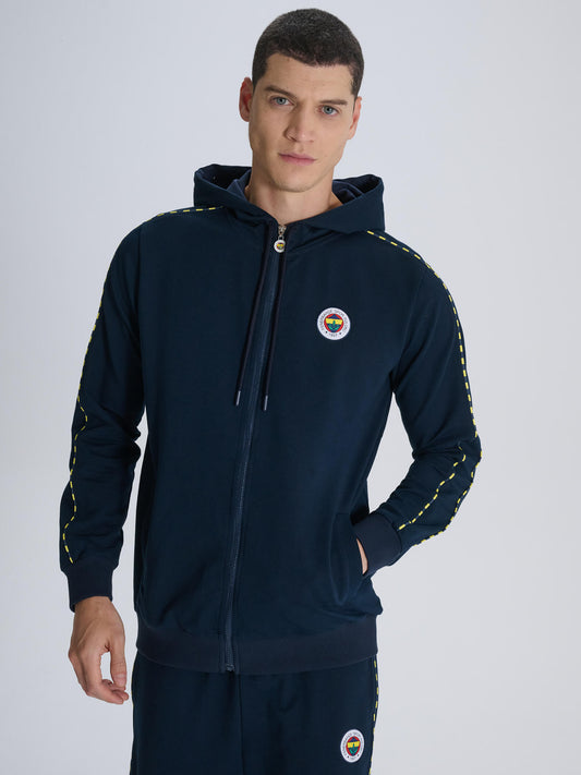Fenerbahçe Lacivert Tribün Erkek Basic Sweatshirt