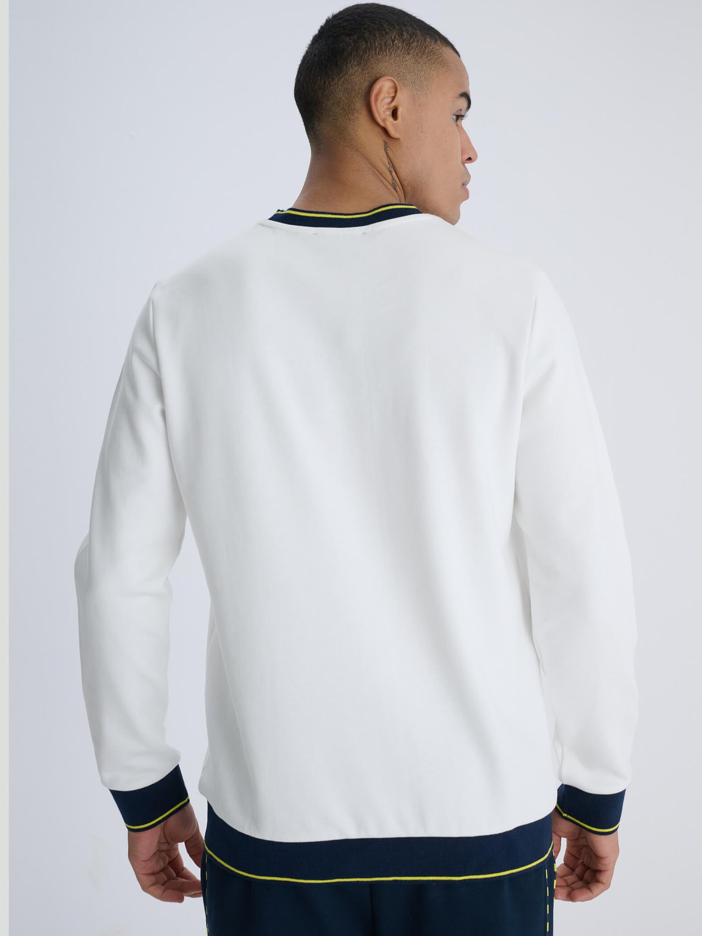 Fenerbahçe Ekru Çelenk Erkek Kolej Sweatshirt
