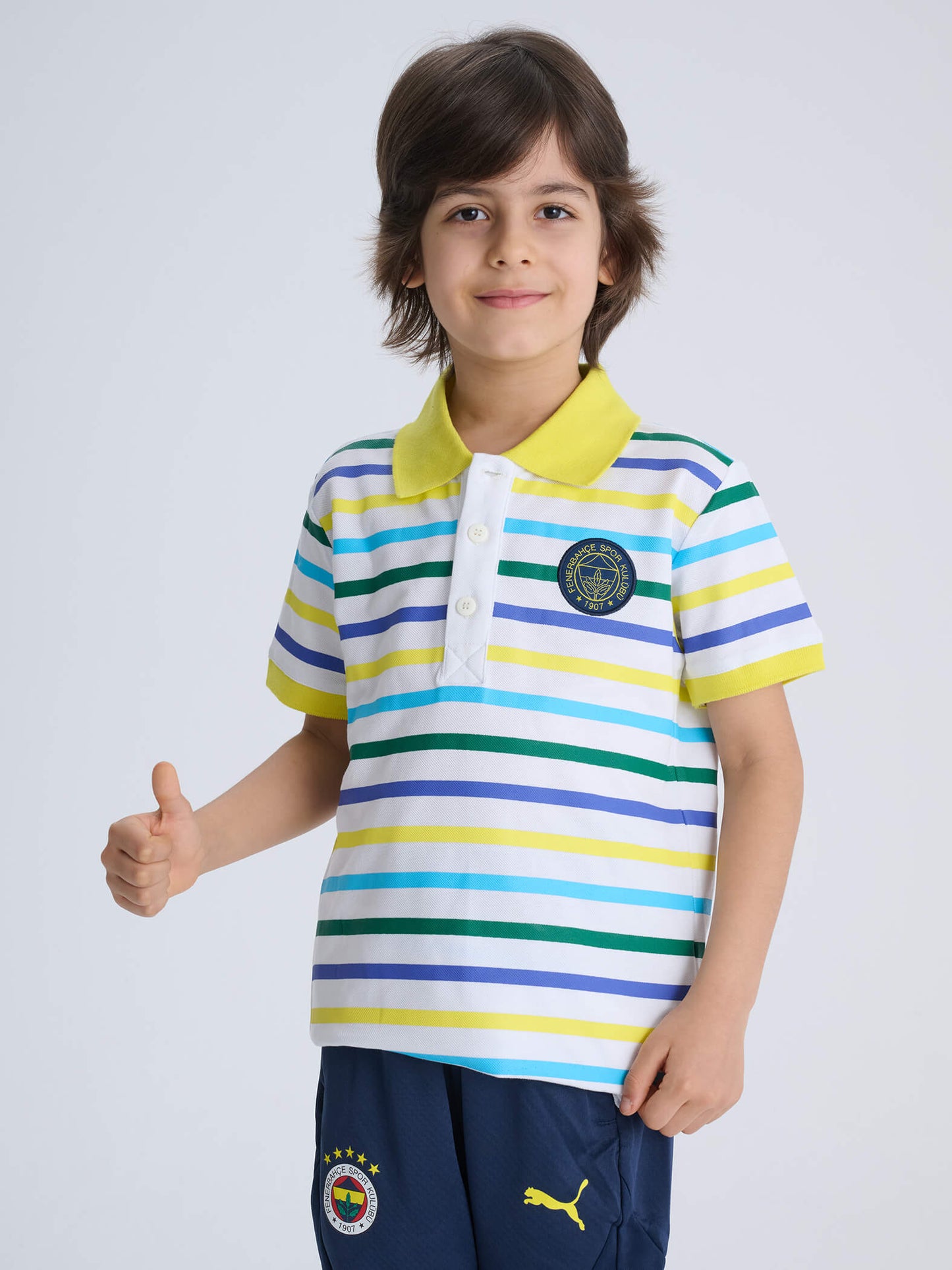 Fenerbahçe Beyaz Logolu Tribün Çocuk Polo Tshirt