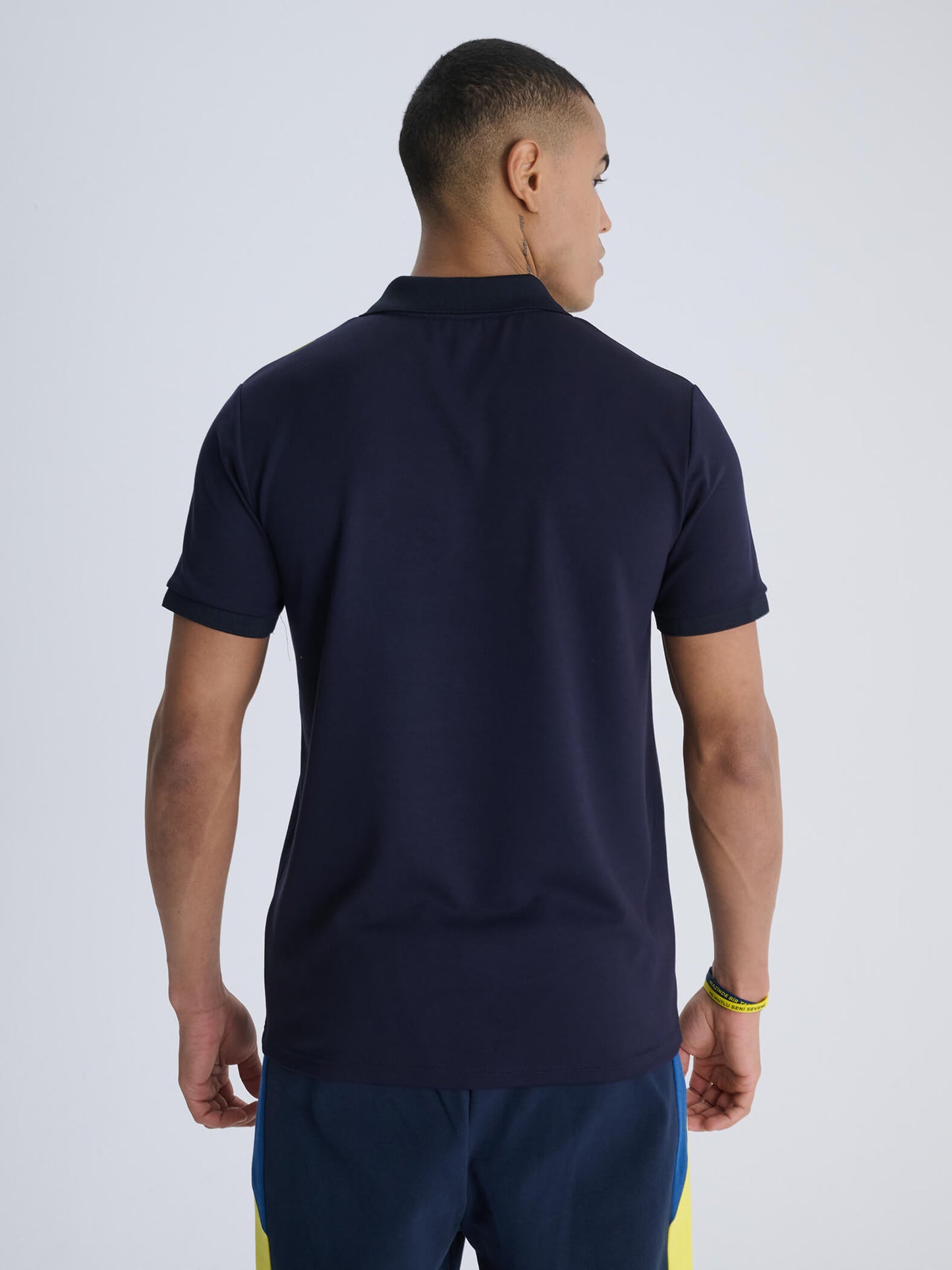 Fenerbahçe Lacivert Tribün Çubuklu Erkek Polo Tshirt