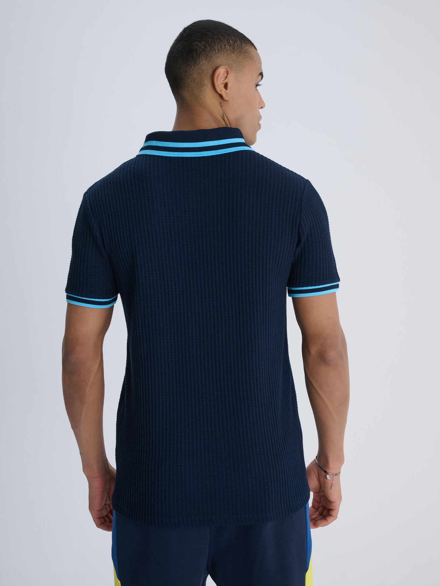 Fenerbahçe Lacivert Club Triko Detaylı Erkek Polo Tshirt