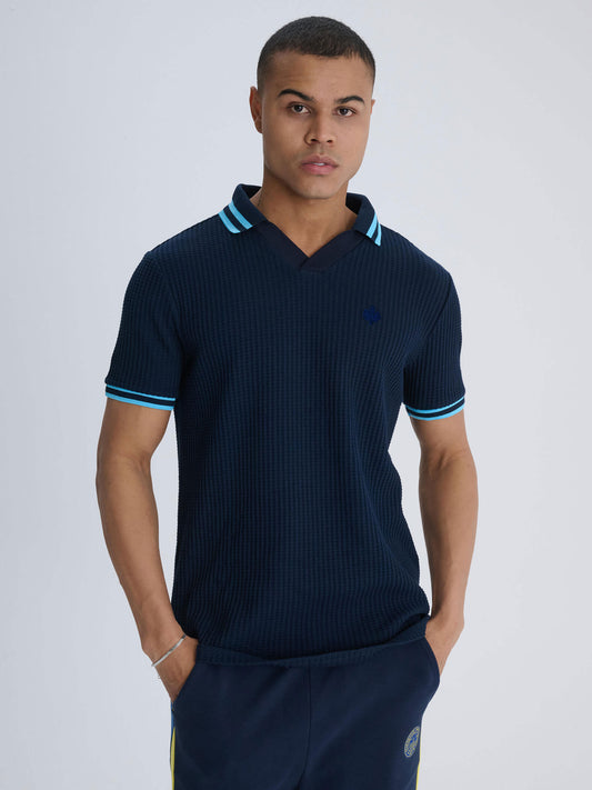 Fenerbahçe Lacivert Club Triko Detaylı Erkek Polo Tshirt