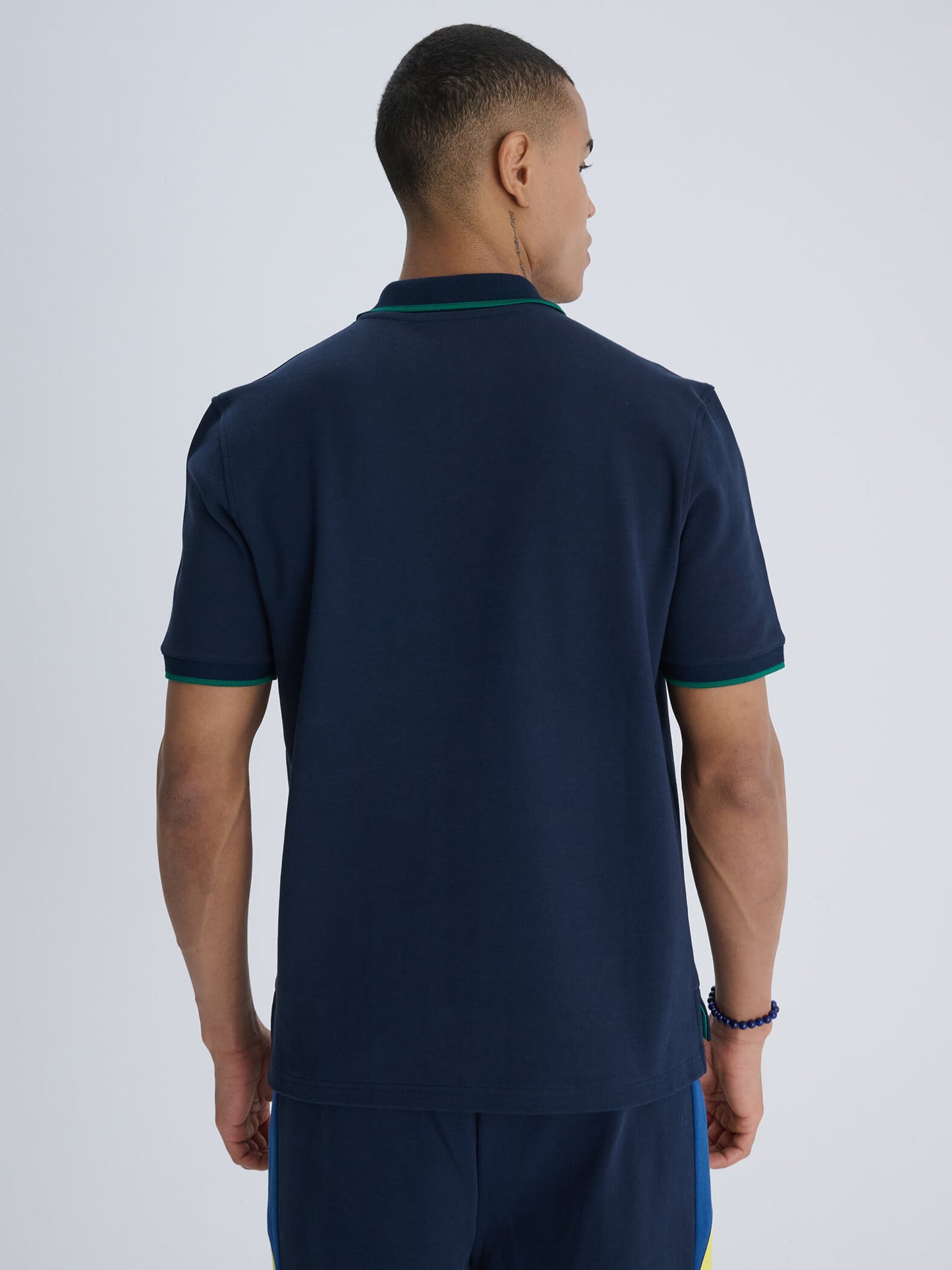 Fenerbahçe Lacivert Club Yeşil Palamut Logolu Erkek Polo Tshirt