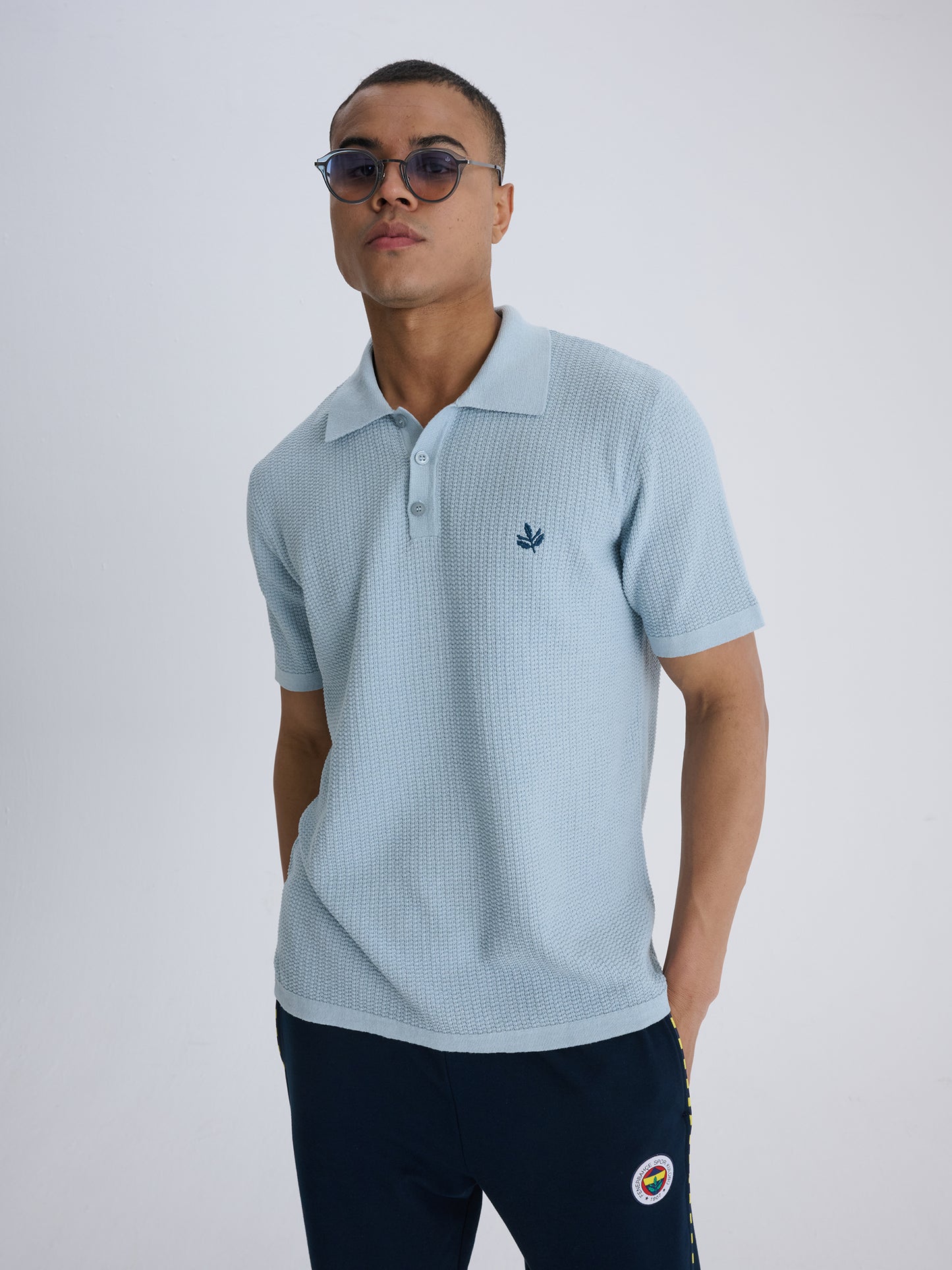 Fenerbahçe Gri Club Triko Erkek Polo Tshirt