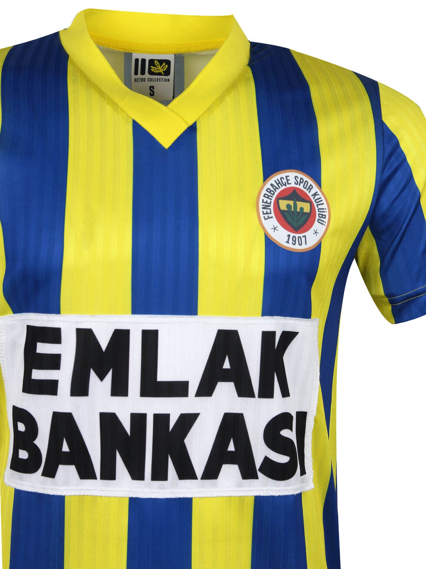 Fenerbahçe Sarı Lacivert Çubuklu Emlak Bankası Retro Forma