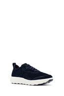 Geox Erkek Lacivert Kalın Tabanlı Bağcıklı Süet Deri Sneaker