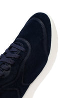 Geox Erkek Lacivert Kalın Tabanlı Bağcıklı Süet Deri Sneaker
