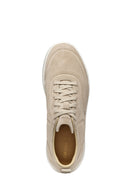 Geox Erkek Bej U Xtors A - Suede Bağcıklı Süet Deri Sneaker