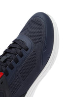 Geox Erkek Lacivert Kalın Tabanlı Bağcıklı Kumaş Sneaker